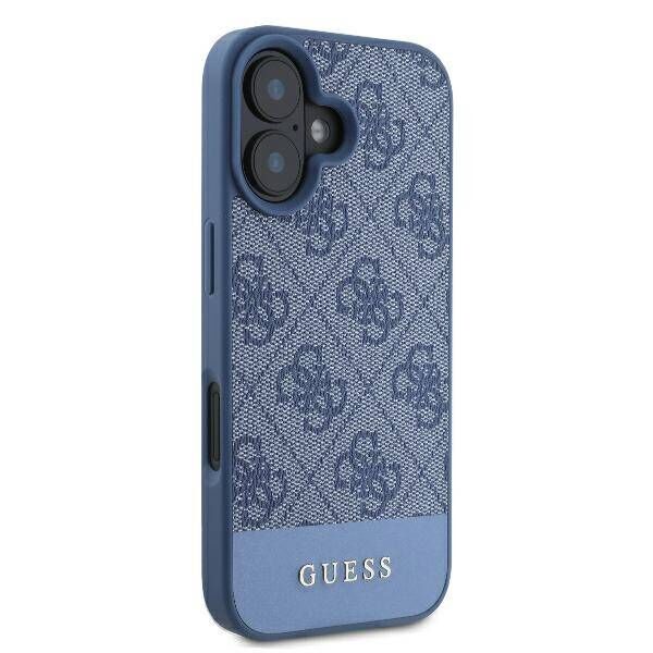 Original Case IPHONE 16 Guess Hardcase 4G Bottom Stripe (GUHCP16SG4GLBL) blue 3666339345488