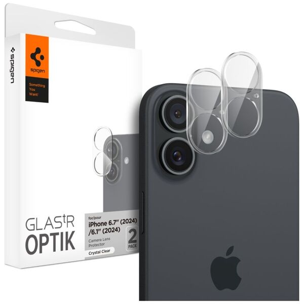 Spigen Camera Film for iPhone 16 / 16 Plus (set 2) - Spigen Glas.tR Optik - Clear 8809971228657 έως 12 άτοκες Δόσεις