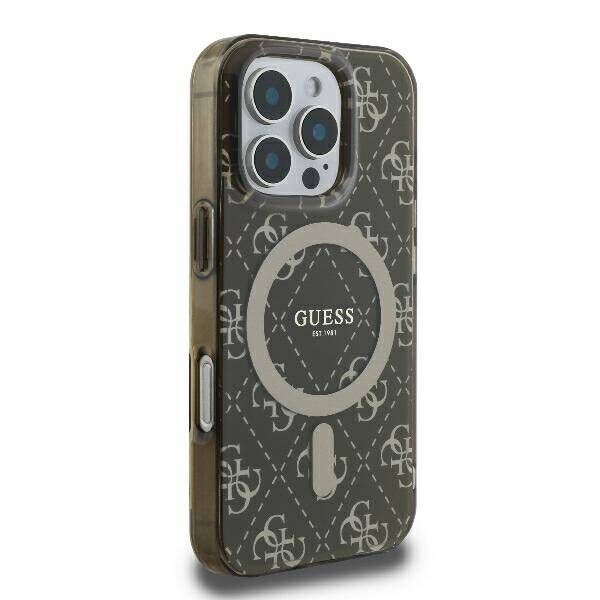 Original Case IPHONE 16 PRO MAX Guess Hardcase IML 4G Background MagSafe (GUHMP16XH4DTEW) brown 3666339301736