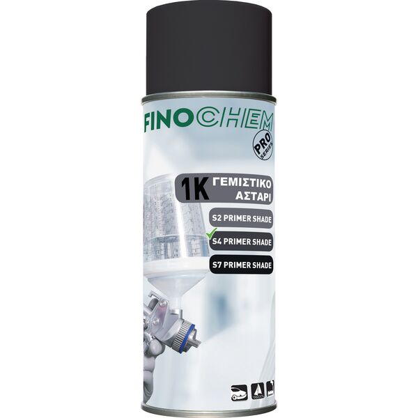 FinoChem 945495 SPRAY ΓΕΜΙΣΤΙΚΟ & ΑΣΤΑΡΙ 1Κ, S4 ΓΚΡΙ - 500ML