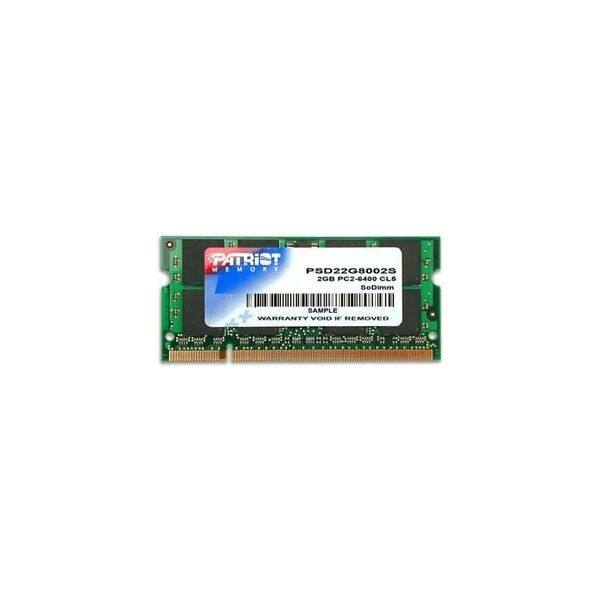 Laptop memory Patriot Signature, SODIMM, DDR2, 2 GB, 800 MHz, CL6 (PSD22G8002S)