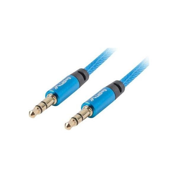 Cable Lanberg Jack 3.5mm - Jack 3.5mm 1m blue (CA-MJMJ-10CU-0010-BL)