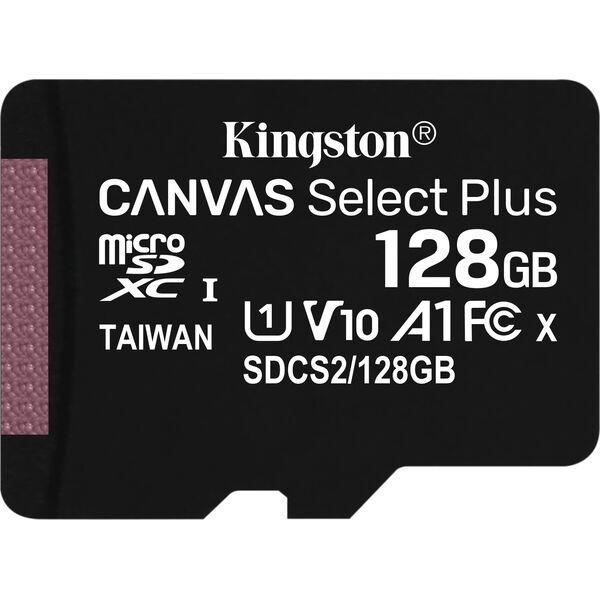 Κάρτα Kingston Canvas Select Plus MicroSDXC 128 GB Class 10 UHS-I/U1 A1 V10 (SDCS2/128GBSP) 6317422