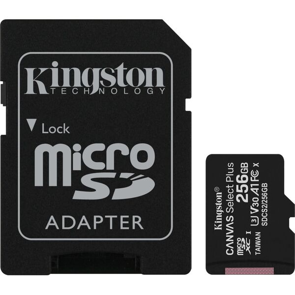 Κάρτα Kingston Canvas Select Plus MicroSDXC 256 GB Class 10 UHS-I/U3 A1 V30 (SDCS2/256GB) 6317425