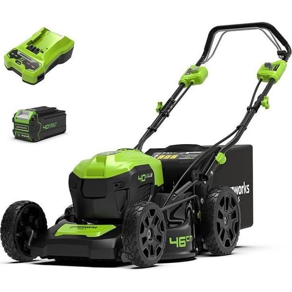 Battery mower Greenworks 40V 46cm battery mower set, charger + 1 4Ah battery (GD40LM46SPK4) 6952909050454