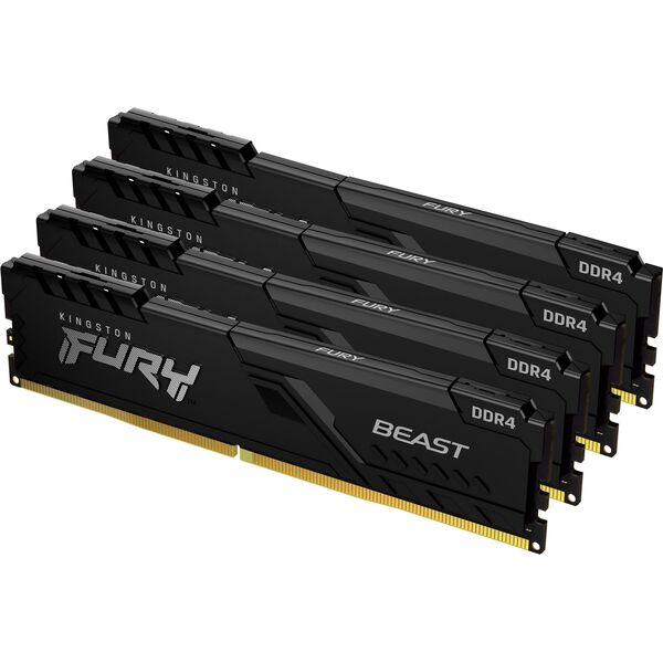 Μνήμη Kingston Fury Beast, DDR4, 32 GB, 3600 MHz, CL17 (KF436C17BBK4/32) 8670521