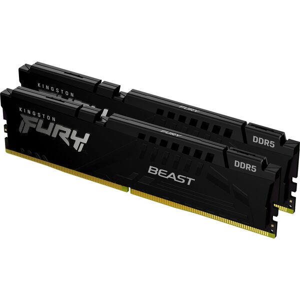 Μνήμη Kingston Fury Beast, DDR5, 16 GB, 6000 MHz, CL40 (KF560C40BBK2-16) 10070945