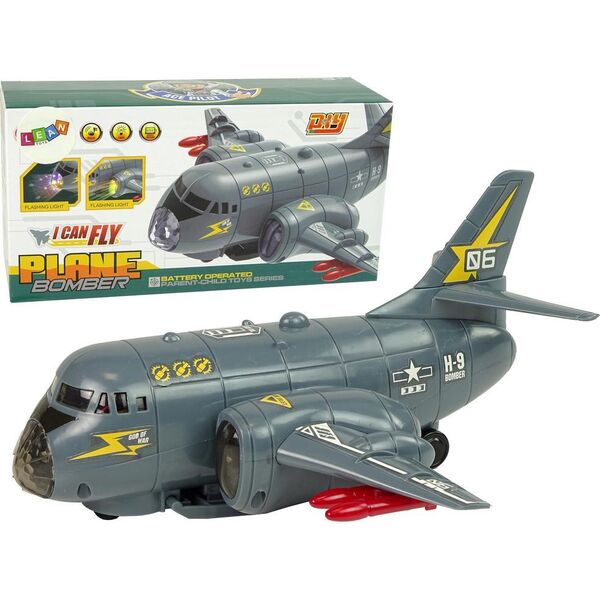 LeanToys Transport aircraft Bomber Lights Sound