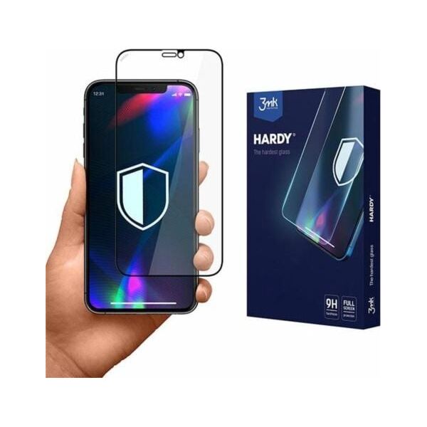 3MK Χημικά σκληρυμένο γυαλί Hardy iPhone 12 Pro Max μαύρο/μαύρο 10801742