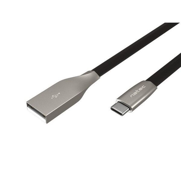 Natec USB-A - USB-C καλώδιο USB 1 m Μαύρο και ασημί (NKA-1954) 11856691