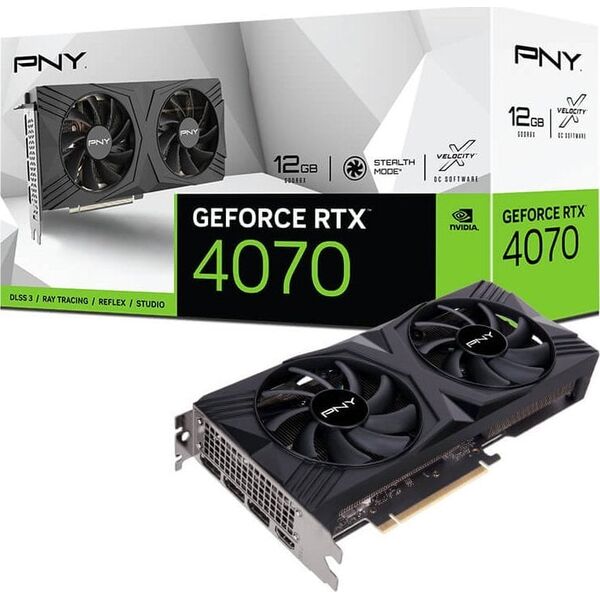 Graphical card PNY GeForce RTX 4070 Verto 12GB GDDR6X (VCG407012DFXPB1)