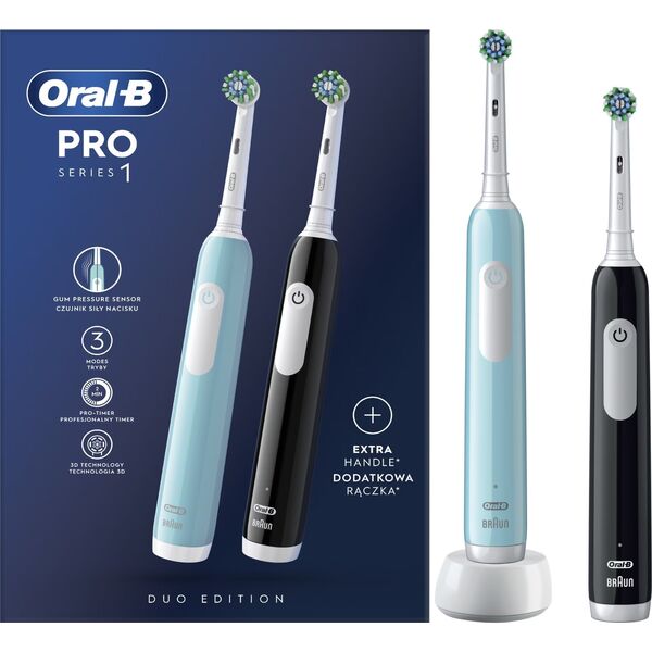 Brush Oral-B Pro CrossAction set 2-pack Black + Blue Black/Blue