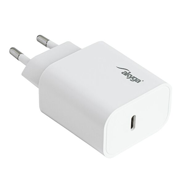 Akyga wall charger AK-CH-18 20W USB-C PD 5-12V / 1.67-3A white 5901720137777