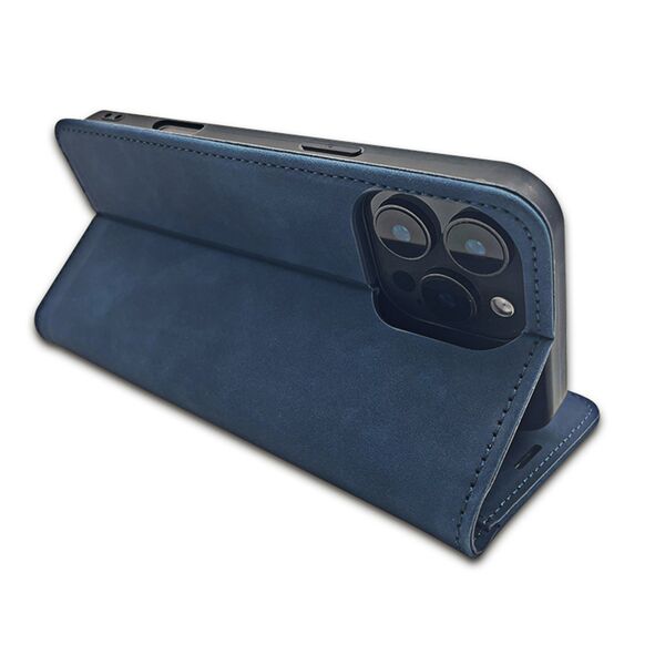 Smart Suede case for iPhone 16 Pro 6,3&quot; navy blue 5907457799479