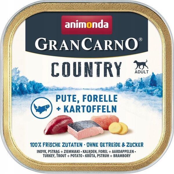 Animonda Animonda GranCarno Country indyk,pstrąg,ziem. 150g