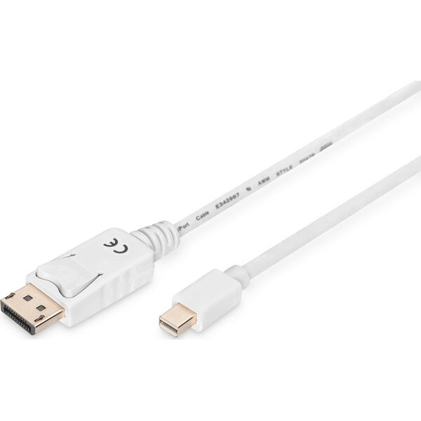 Kabel Digitus DisplayPort Mini - DisplayPort 1m biały (AK340102010W)