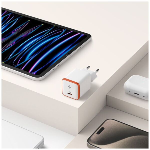 Spigen Plug Charger, 30W - Spigen Arcstation Essential (EE301EU) - White 8809971233170 έως 12 άτοκες Δόσεις