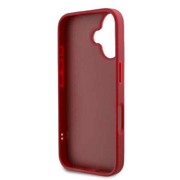 Karl Lagerfeld case for iPhone 16 6,1&quot; KLHCP16SPQDSMGR red Hard Diagonal Quilted Script 3666339317768