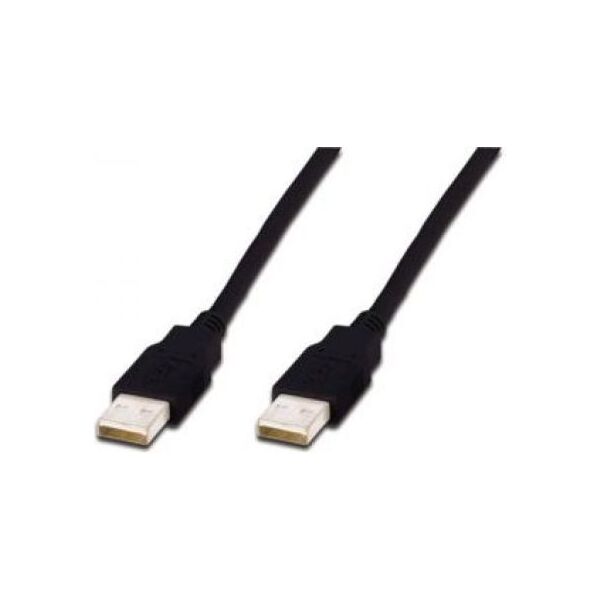 Kabel USB Digitus USB-A - USB-A 1 m Czarny (AK-300100-010-S)