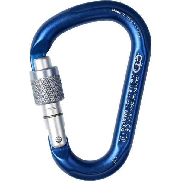 Climbing Technology Karabinek Snappy CF SG (Screw Gate) - blue