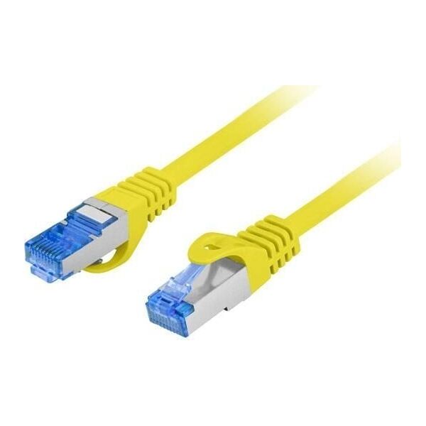 Lanberg PATCHCORD KAT.6A S/FTP LSZH CCA 0.25M ŻÓŁTY FLUKE PASSED LANBERG