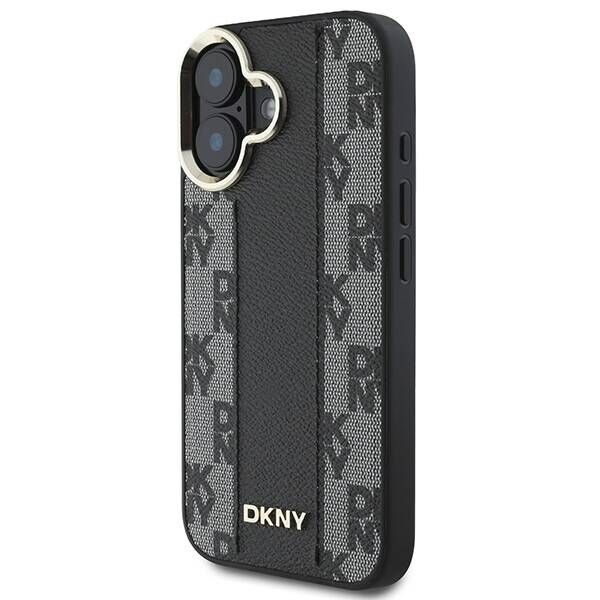 Original Case IPHONE 16 DKNY Hardcase Checkered Pattern MagSafe (DKHMP16SPCPVSLK) black 3666339333140