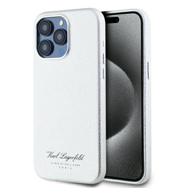 Original Case IPHONE 16 PRO Karl Lagerfeld Hardcase Hotel RSG (KLHCP16LPGWCMKHG) gray 3666339319502