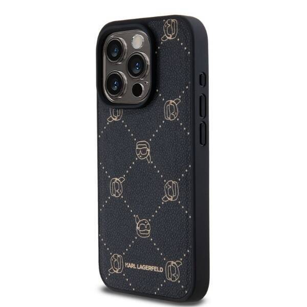 Original Case IPHONE 15 PRO Karl Lagerfeld Karl Head MagSafe (KLHMP15LPGKHPHK) black 3666339252663