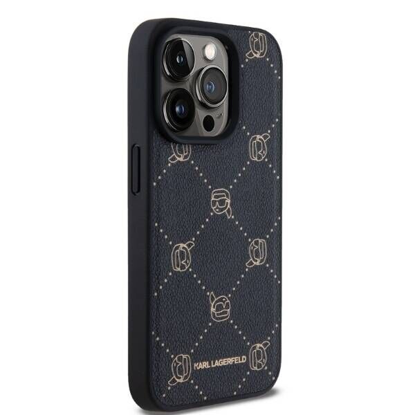 Original Case IPHONE 15 PRO Karl Lagerfeld Karl Head MagSafe (KLHMP15LPGKHPHK) black 3666339252663