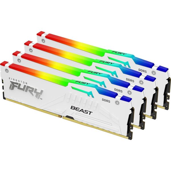 Memory Kingston Fury Beast RGB, DDR5, 64 GB, 5600MHz, CL40 (KF556C40BWAK4-64)