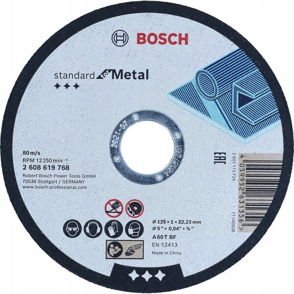 Bosch BOSCH TARCZA MET.125mm x 1,0mm x 22mm STANDARD FOR METAL