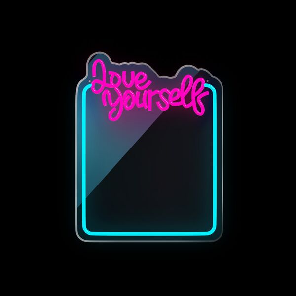 Neon MIRROR LED LOVE YOURSELF turquoise pink FMNE01 Forever Light 5907457763005