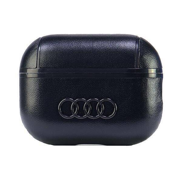 Original Case APPLE AIRPODS PRO 2 Audi Leather Big Logo Cover (AU-APP2-GT/D3-BK) black 6955250228275