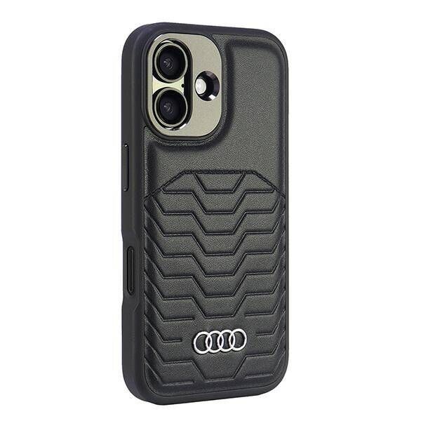 Original Case IPHONE 16 Audi Synthetic Leather (AU-TPUPCMIP16-GT/D3-BK) black 6955250227605