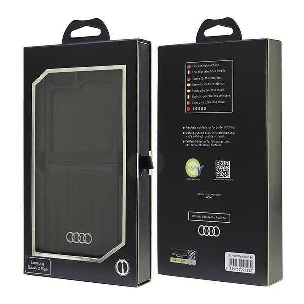 Original Case SAMSUNG GALAXY Z FLIP 6 Audi Synthetic Leather (AU-TPUPCFlip6-Q5/D1-BK) black 6955250228299