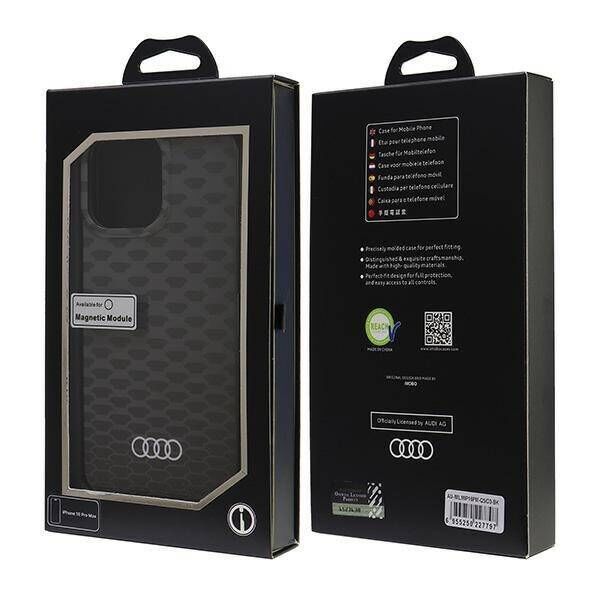 Original Case IPHONE 16 PRO MAX Audi IML Stitching Pattern MagSafe (AU-IMLMIP16PM-Q5/D3-BK) black 6955250227797