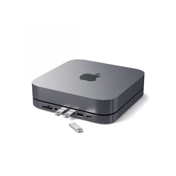 Satechi USB-C Aluminum Stand & Hub for Mac mini Space Gray STH2 879961008444