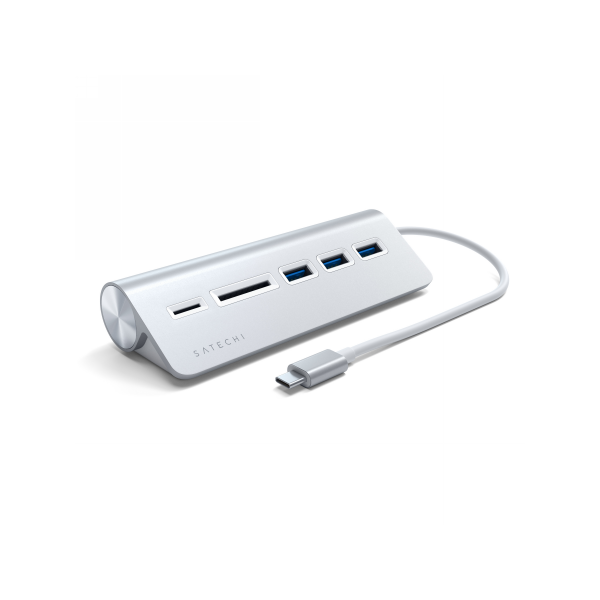 Satechi Aluminium Hub Combo USB-C (3x USB-A, card reader micro/SD) Silver STH15 879961007171