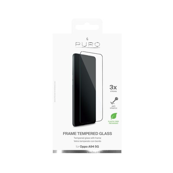 PURO Frame Tempered Glass Oppo A94 5G (black) PUR432BLK 8033830301681