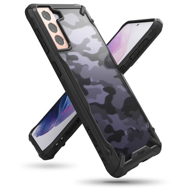 Ringke Fusion-X Design Samsung Galaxy S21+ Plus Camo (Moro) Black RGK1340CAM 8809758109780