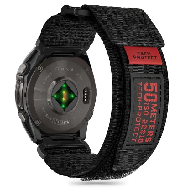 Tech-Protect Scout Pro Garmin Fenix 5 / 6 / 6 Pro / 7 / 8 47mm / E Black THP3317 5906302377039