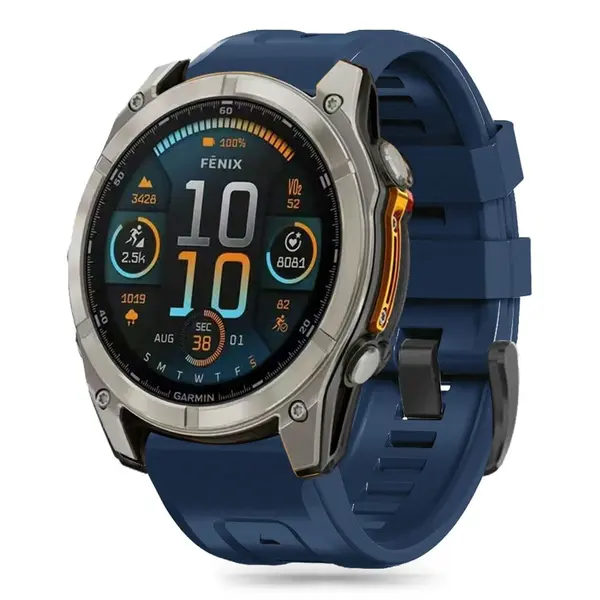 Tech-Protect Silicone Garmin Fenix 5 / 6 / 6 Pro / 7 / 8 47mm / E Navy Blue THP3202 5906302377213