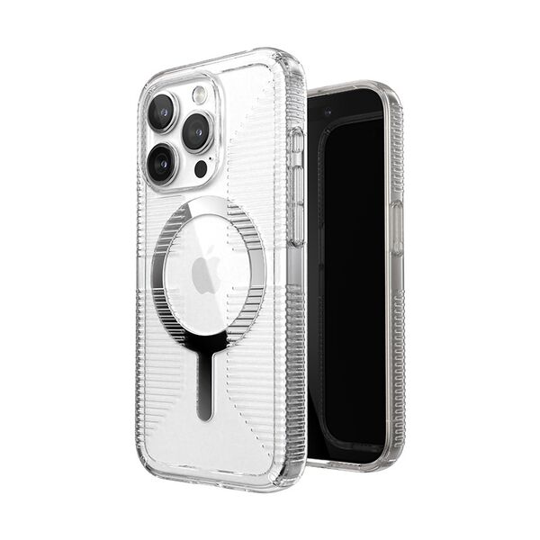 Speck Gemshell Grip MagSafe Apple iPhone 15 Pro (Clear/Chrome Finish) SPK553 840168535330