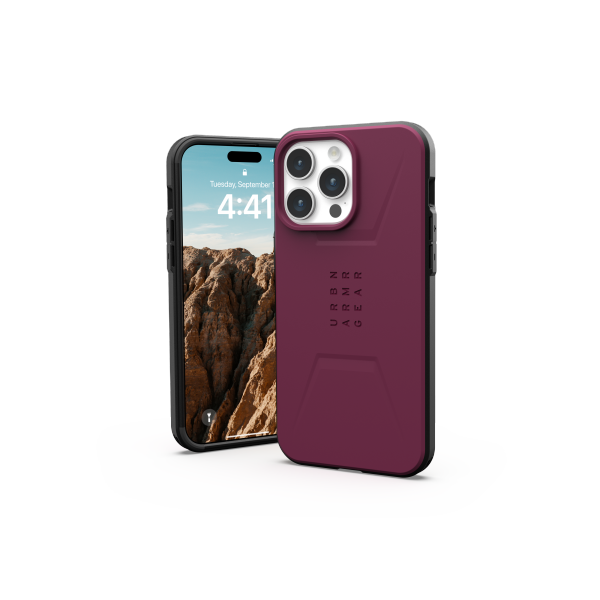 UAG Urban Armor Gear Civilian MagSafe Apple iPhone 15 Pro Max (bordeaux) UAG1287 840283909764