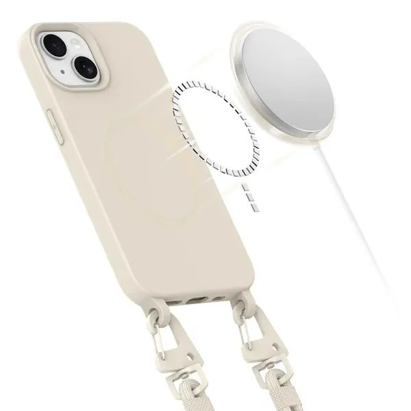 Tech-Protect Magnecklace MagSafe Apple iPhone 15 Cosmic Latte THP3311 5906302313105