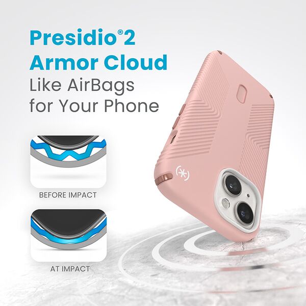 Speck Presidio2 Grip ClickLock & MagSafe Apple iPhone 15 (Dahlia Pink/Rose Copper) SPK560 840168532810