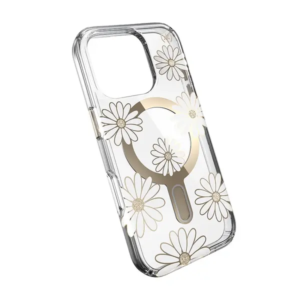 Speck Presidio Lux ClickLock & MagSafe Apple iPhone 16 Pro (Sunshine Daisies / Clear / Gold) SPK693 840168544363