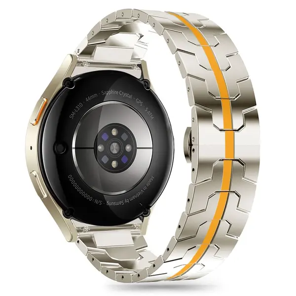 Tech-Protect Stainless Line Samsung Galaxy Watch 4 / 5 / 5 Pro / 6 / 7 / FE Titanium/orange THP3234 5906302313587