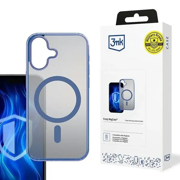 3MK Frosty MagCase Apple iPhone 16 blue 3MK15601 5903108596381