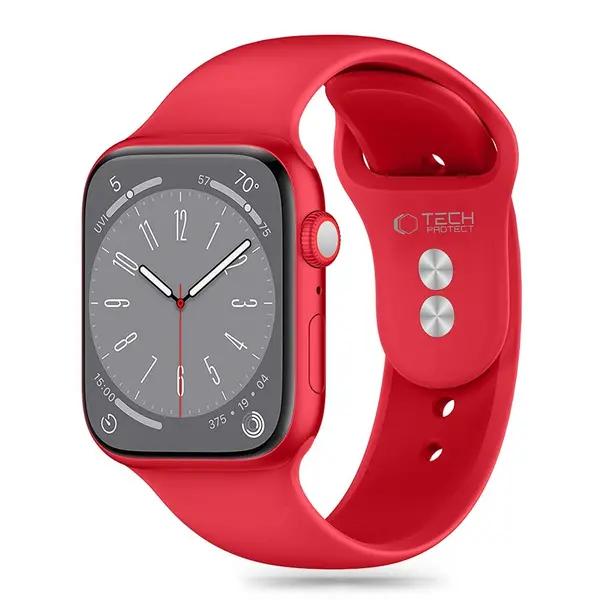 Tech-Protect Silicone Apple Watch 6/7/8/9/10/SE/Ultra 1/2 44/45/46/49mm Red THP3266 5906302375233